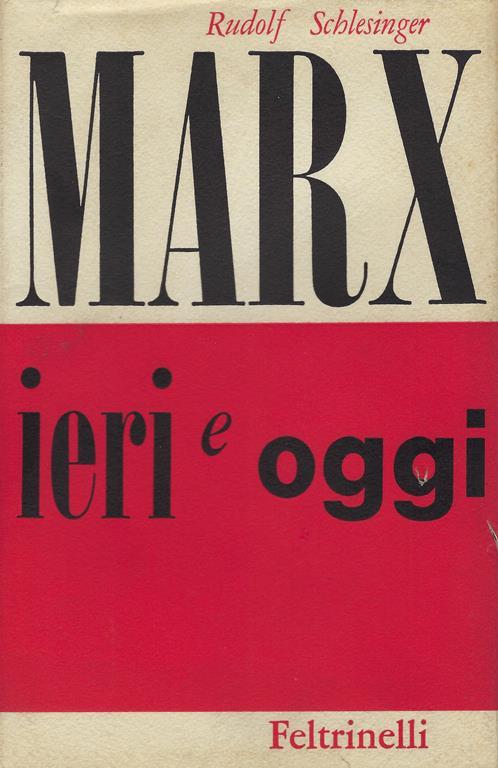 Marx ieri e oggi - Rudolf Schlesinger - copertina