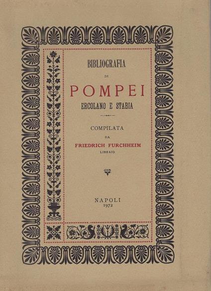Bibliografia di Pompei, Ercolano e Stabia - copertina