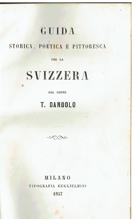 Guida storica, poetica e pittoresca per la Svizzera - copertina