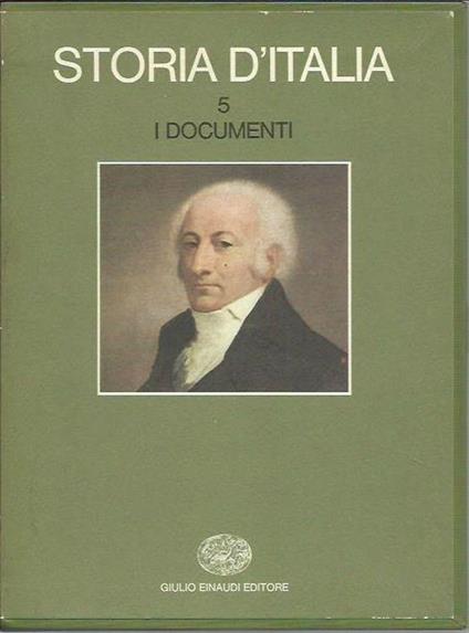 Storia d'Italia 5 (2 volumi) - I documenti - copertina