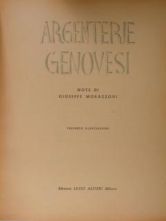 Argenterie Genovesi - G. Morazzoni - copertina