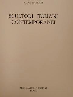 Scultori Italiani Contemporanei - Palma Bucarelli - copertina