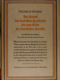 Die Kunst Der Deutschen Kaiserzeit Bis Zum Ende Der Staufischen Klassik - Wilhelm Pinder - copertina