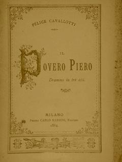 Il Povero Piero - Felice Cavallotti - copertina