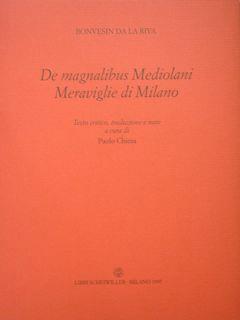 De magnalibus Mediolani-Meraviglie di Milano - Bonvesin de la Riva - copertina