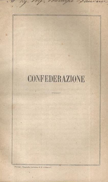 Confederazione - copertina