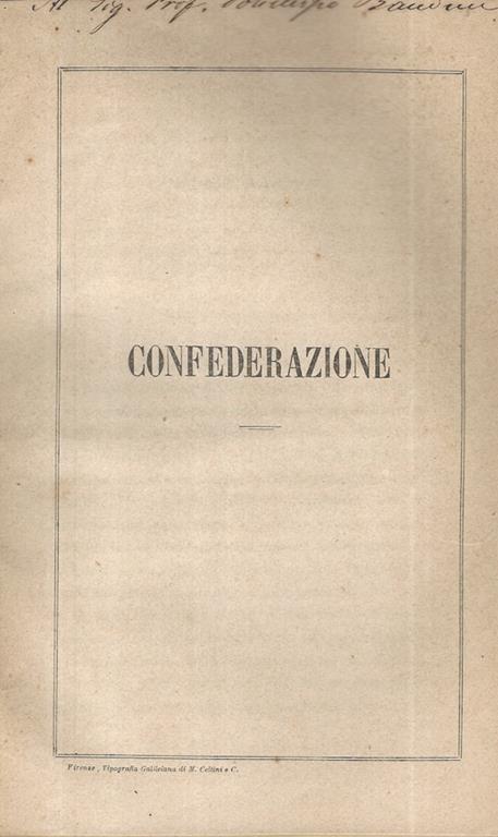 Confederazione - copertina