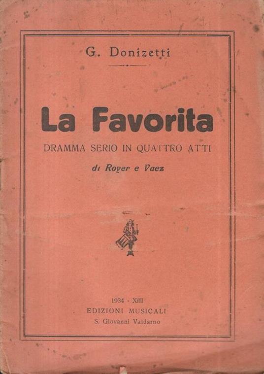 La favorita - Gaetano Donizetti - copertina