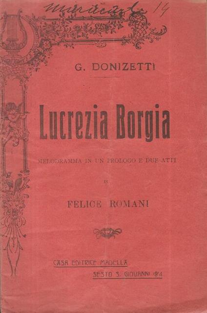 Lucrezia Borgia - Gaetano Donizetti - copertina