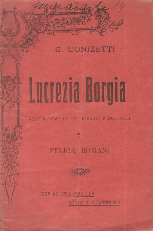 Lucrezia Borgia - Gaetano Donizetti - copertina