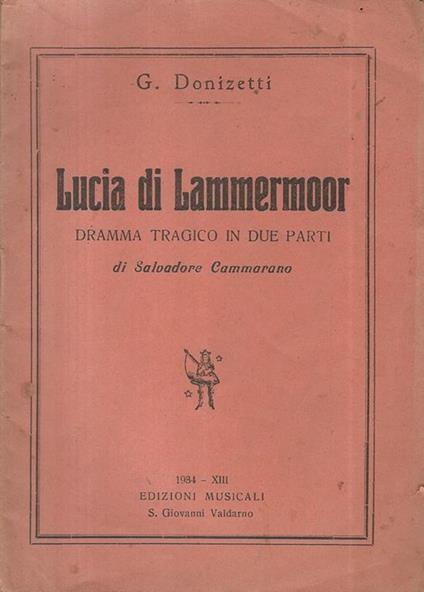 Lucia di Lammermoor - Gaetano Donizetti - copertina