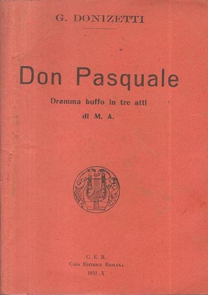 Don Pasquale - Gaetano Donizetti - copertina