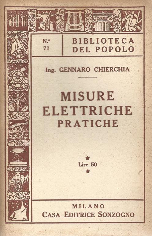 Misure elettriche pratiche - Gennaro Chierchia - copertina
