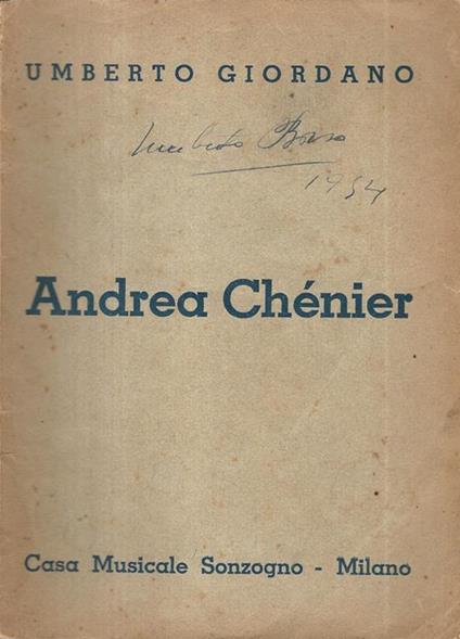 Andrea Chénier - Umberto Giordano - copertina