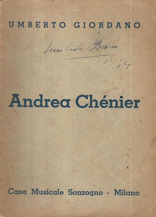 Andrea Chénier - Umberto Giordano - copertina