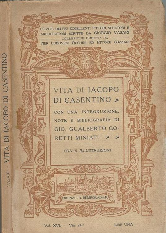 Vita di Iacopo Di Casentino - Giorgio Vasari - copertina