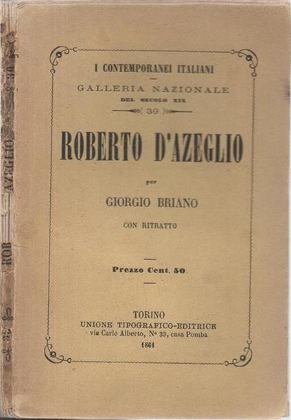 Roberto D'Azeglio. per Giorgio Briano - Giorgio Briano - copertina