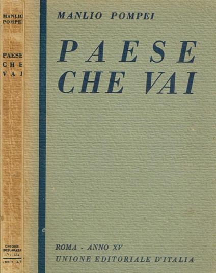 Paese che vai - Manlio Pompei - copertina