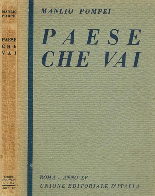 Paese che vai - Manlio Pompei - copertina