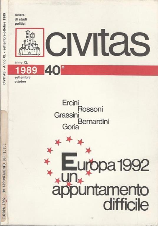 Civitas. Europa 1992 un appuntamento difficile - copertina