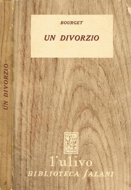 Un divorzio - Paul Bourget - copertina