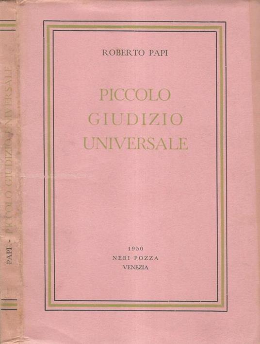 Piccolo giudizio universale - Roberto Papi - copertina