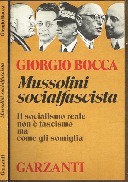 Mussolini socialfascista - Giorgio Bocca - copertina