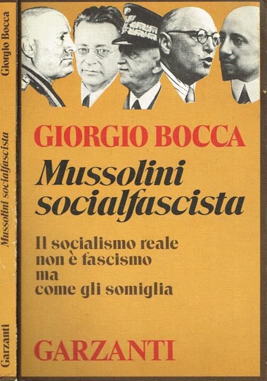 Mussolini socialfascista - Giorgio Bocca - copertina