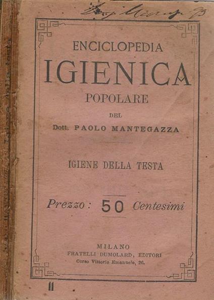 Igiene della testa. Enciclopedia igienica popolare - copertina