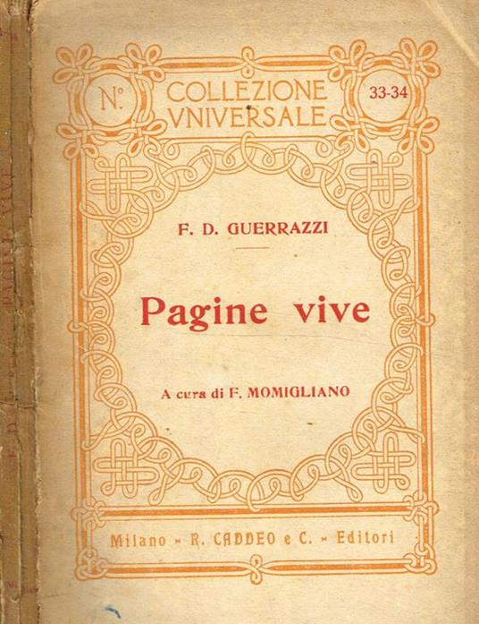 Pagine vive - Francesco D. Guerrazzi - copertina