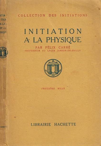 Initiation a la physique - copertina