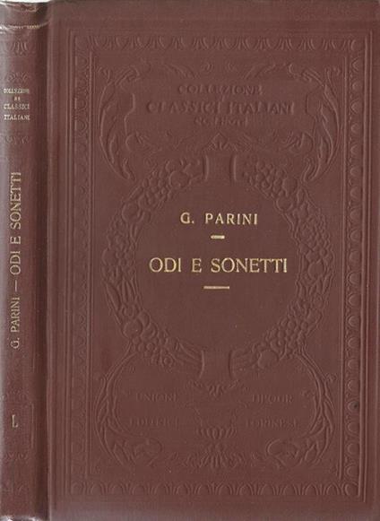 Odi e sonetti - Giuseppe Parini - copertina