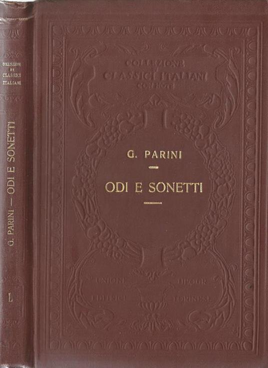 Odi e sonetti - Giuseppe Parini - copertina