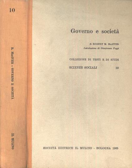 Governo e società - copertina