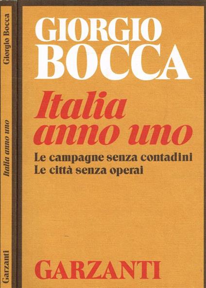 Italia anno uno - Giorgio Bocca - copertina