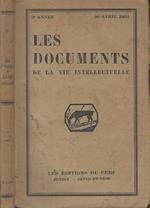 Les documents de la vie intellectuelle Avril-Juin 1931