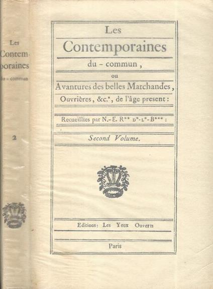 Les contemporaines du commun Volume II. ou Avantures des belles Marchandes, Ouvrieres & c, de l'age present - copertina