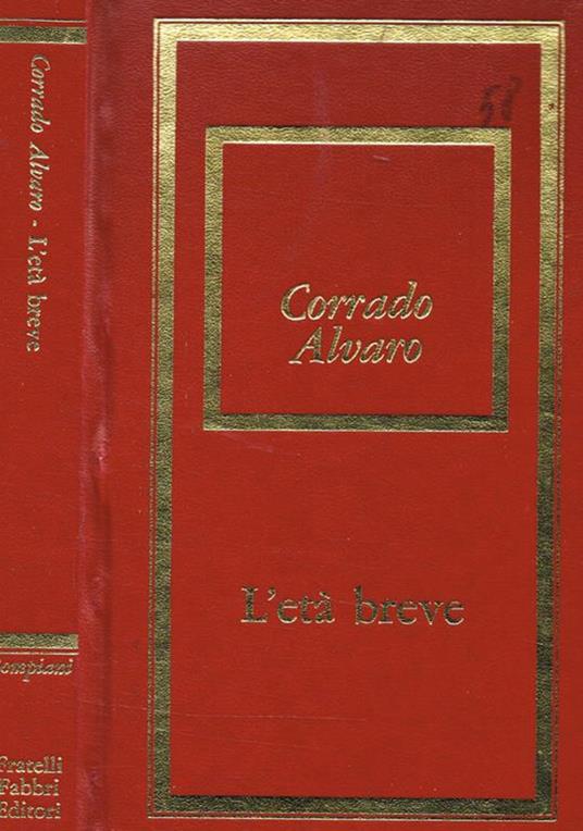 L' età breve - Corrado Alvaro - copertina