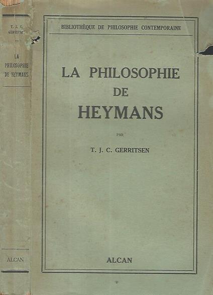 La philosophie de Heymans - copertina