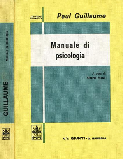 Manuale di psicologia - Paul Guillaume - copertina