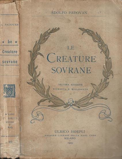 Le creature sovrane - Adolfo Padovan - copertina