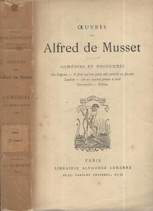 Comedies et proverbes - Alfred de Musset - copertina