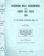 Massimario della giurisprudenza della Corte dei Conti 1970. la settimana giuridica parte IV