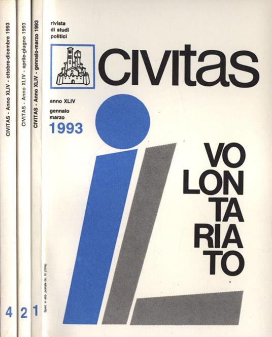 Civitas Anno 1993 n. 1 - 2 - 4 - copertina