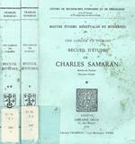 Une longue vie d'érudit. Recueil d'études de Charles Samaran. Vol. I e II