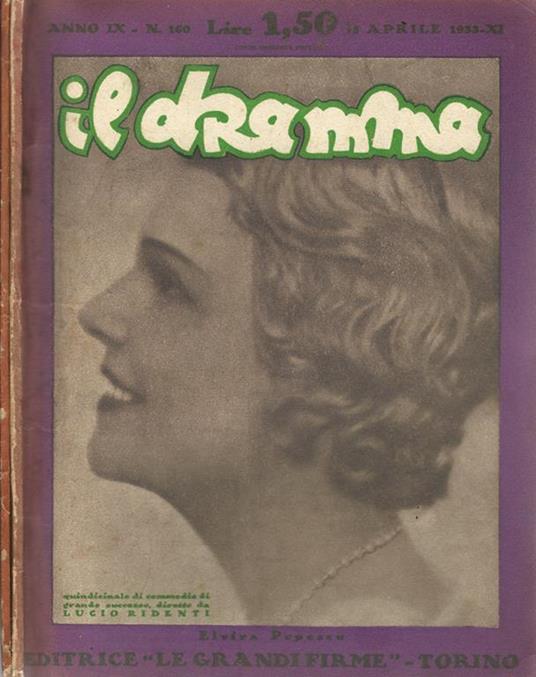 Il Dramma. Quindicinale di commedie di grande successo. Anno 1933 - copertina