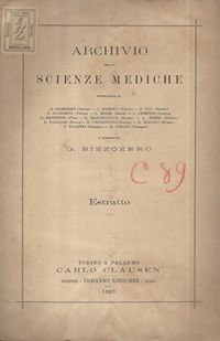 Archivio per le Scienze Mediche Vol. XVII n. 12. Estratto Libro