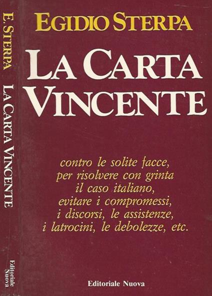 La carta vincente - Egidio Sterpa - copertina