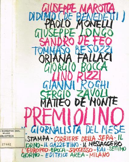 Premiolino. Il giornalista del mese - copertina