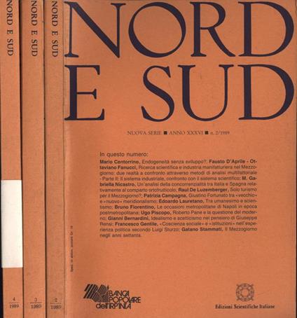 Nord e Sud Anno XXXVI n. 2 - 3 - 4 - copertina